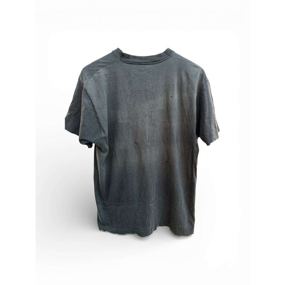 Vintage Graphic Pocket T Shirt Scott’s Graphic Tee Mens L Gray Distressed - Picture 2 of 10